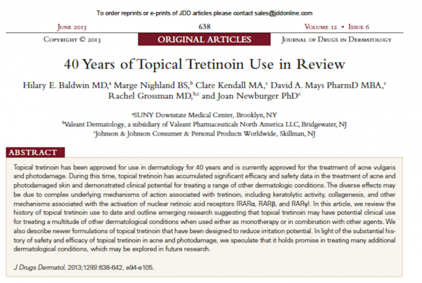 Tretinoin Use over 40 years