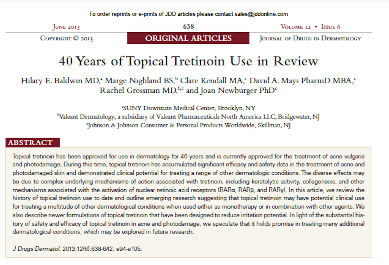 Tretinoin Use over 40 years